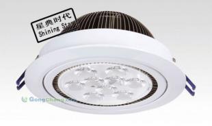 厂家热销可摇头LED天花灯27W 鳍片设计 领先行业_灯具照明